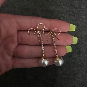 Gold Bow Earrings